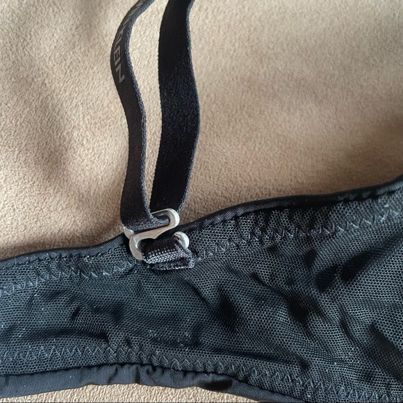 cK Deep Punge Lace Bra - Black, 32D - Picture 5 of 6